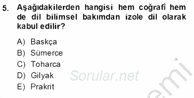 Türk Dili 1 2014 - 2015 Ara Sınavı 5.Soru