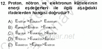 Elektrik Enerjisi Üretimi 2013 - 2014 Ara Sınavı 12.Soru