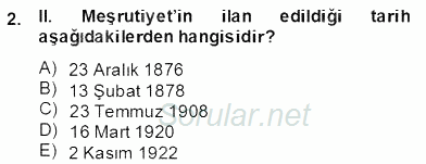 II. Meşrutiyet Dönemi Türk Edebiyatı 2013 - 2014 Dönem Sonu Sınavı 2.Soru