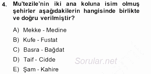 Kelam'A Giriş 2013 - 2014 Dönem Sonu Sınavı 4.Soru
