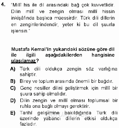 Cumhuriyet Dönemi Türk Nesri 2012 - 2013 Ara Sınavı 4.Soru