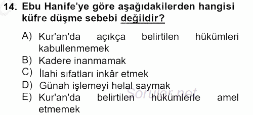 Kelam'A Giriş 2012 - 2013 Ara Sınavı 14.Soru