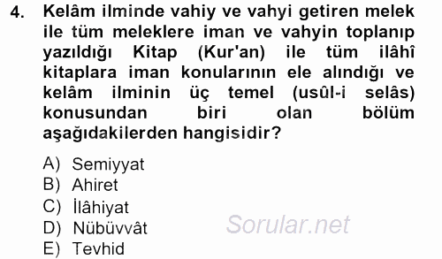Kelam'A Giriş 2012 - 2013 Ara Sınavı 4.Soru