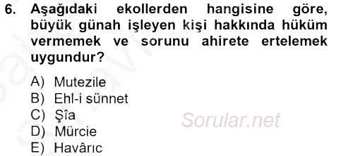 Kelam'A Giriş 2012 - 2013 Ara Sınavı 6.Soru