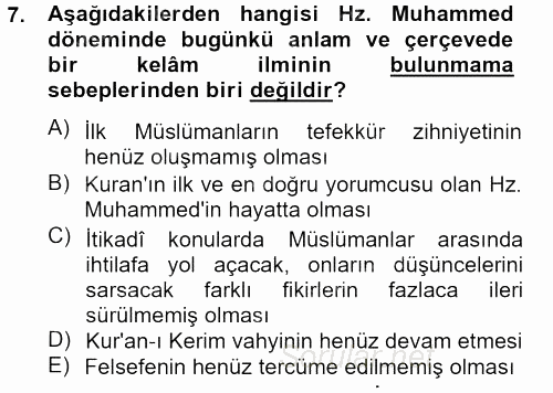 Kelam'A Giriş 2012 - 2013 Ara Sınavı 7.Soru