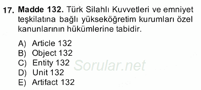 Çeviri (Türk/İng) 2013 - 2014 Ara Sınavı 17.Soru