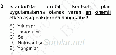 Mimarlik Tarihi 2013 - 2014 Dönem Sonu Sınavı 3.Soru
