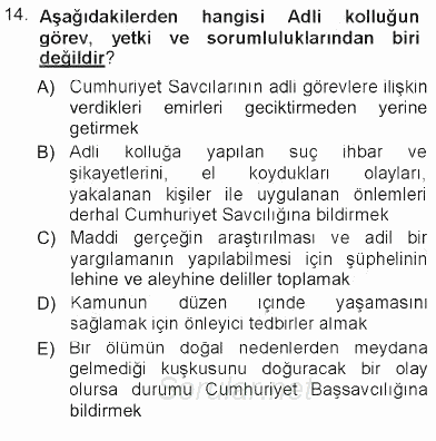 İdare Hukukuna Giriş 2012 - 2013 Tek Ders Sınavı 14.Soru