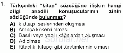 Genel Dilbilim 1 2012 - 2013 Ara Sınavı 1.Soru