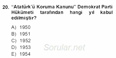 Türkçe Cümle Bilgisi 2 2013 - 2014 Dönem Sonu Sınavı 20.Soru