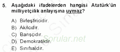 Türkçe Cümle Bilgisi 2 2013 - 2014 Dönem Sonu Sınavı 5.Soru