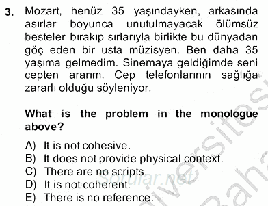 Dilbilim 2 2013 - 2014 Ara Sınavı 3.Soru