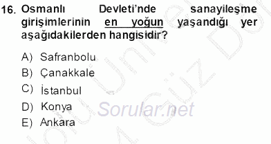 Kültürel Miras Yönetimi 2013 - 2014 Dönem Sonu Sınavı 16.Soru