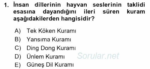 Türk Dili 1 2016 - 2017 Dönem Sonu Sınavı 1.Soru