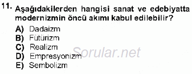 Cumhuriyet Dönemi Türk Şiiri 2012 - 2013 Ara Sınavı 11.Soru