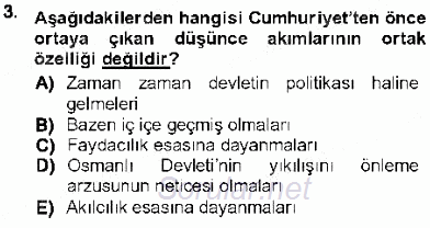 Cumhuriyet Dönemi Türk Şiiri 2012 - 2013 Ara Sınavı 3.Soru