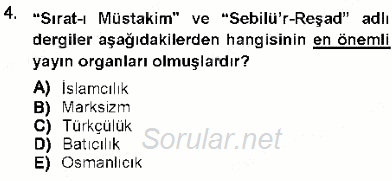 Cumhuriyet Dönemi Türk Şiiri 2012 - 2013 Ara Sınavı 4.Soru