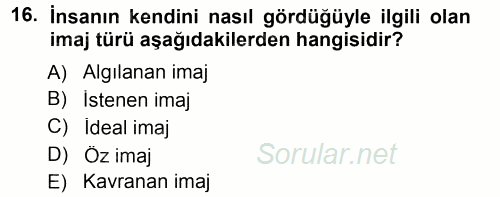 Yönetici Asistanlığı 2013 - 2014 Tek Ders Sınavı 16.Soru