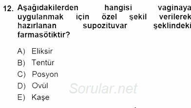 Tıbbi Terminoloji 2014 - 2015 Dönem Sonu Sınavı 12.Soru