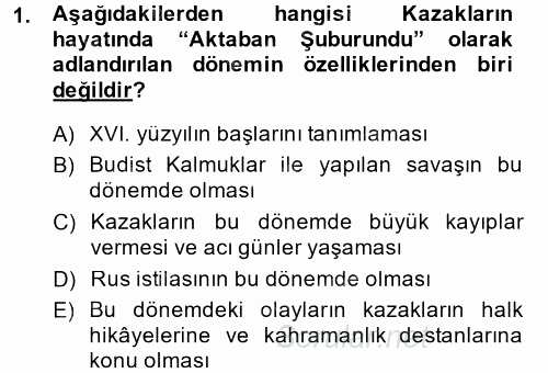 Çağdaş Türk Edebiyatları 1 2014 - 2015 Dönem Sonu Sınavı 1.Soru