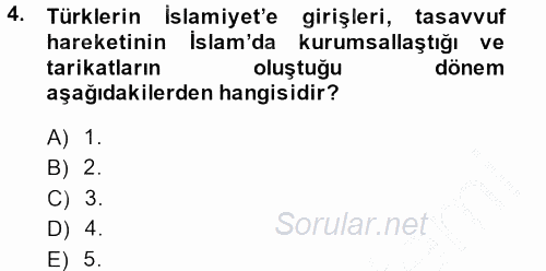 Türk Halk Şiiri 2014 - 2015 Dönem Sonu Sınavı 4.Soru