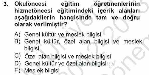 Türk Eğitim Tarihi 2012 - 2013 Dönem Sonu Sınavı 3.Soru