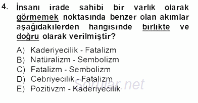 II. Meşrutiyet Dönemi Türk Edebiyatı 2014 - 2015 Dönem Sonu Sınavı 4.Soru