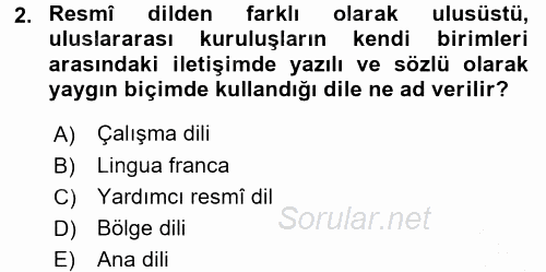 Türk Dili 1 2015 - 2016 Dönem Sonu Sınavı 2.Soru