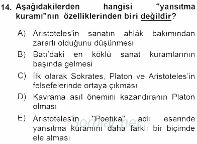 Yeni Türk Edebiyatına Giriş 2 2015 - 2016 Ara Sınavı 14.Soru