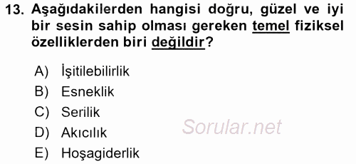 Türk Dili 2 2015 - 2016 Tek Ders Sınavı 13.Soru