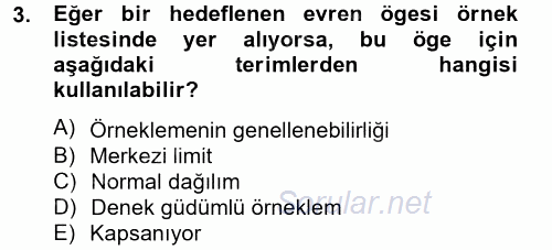 Uluslararası İlişkilerde Araştırma Yöntemleri 2013 - 2014 Dönem Sonu Sınavı 3.Soru