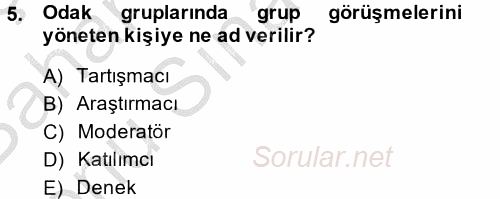 Uluslararası İlişkilerde Araştırma Yöntemleri 2013 - 2014 Dönem Sonu Sınavı 5.Soru