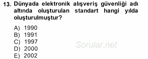 Hizmetler Ekonomisi 2013 - 2014 Tek Ders Sınavı 13.Soru