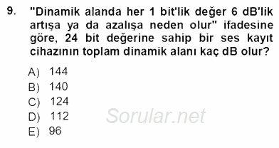 Radyo ve Televizyon Tekniği 2012 - 2013 Ara Sınavı 9.Soru