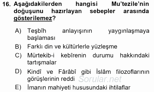 Kelam'A Giriş 2017 - 2018 Ara Sınavı 16.Soru