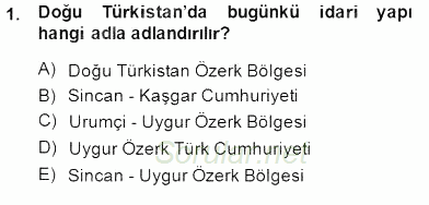 Çağdaş Türk Yazı Dilleri 2 2014 - 2015 Dönem Sonu Sınavı 1.Soru