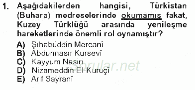 Çağdaş Türk Edebiyatları 1 2012 - 2013 Tek Ders Sınavı 1.Soru