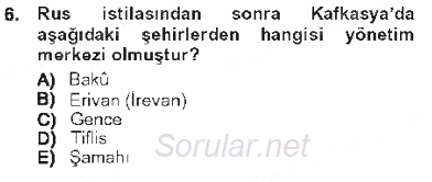 Çağdaş Türk Edebiyatları 1 2012 - 2013 Tek Ders Sınavı 6.Soru