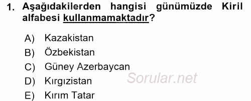 Çağdaş Türk Edebiyatları 1 2017 - 2018 Ara Sınavı 1.Soru