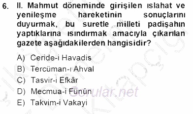 Yeni Türk Edebiyatına Giriş 1 2014 - 2015 Dönem Sonu Sınavı 6.Soru