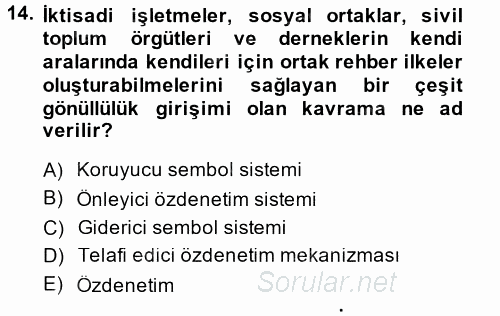 Medya Hukuku 2014 - 2015 Ara Sınavı 14.Soru