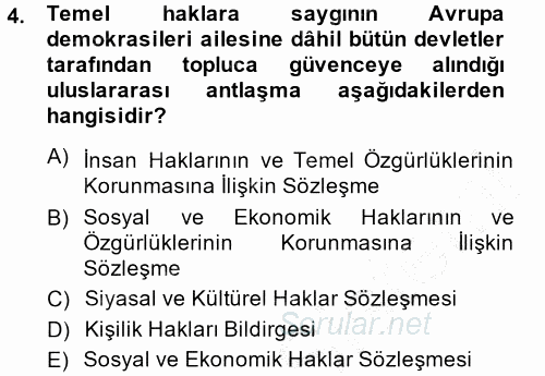 Medya Hukuku 2014 - 2015 Ara Sınavı 4.Soru