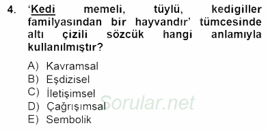 Genel Dilbilim 2 2014 - 2015 Dönem Sonu Sınavı 4.Soru