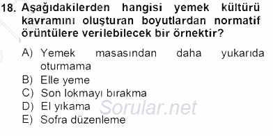 Türkiye´nin Kültürel Mirası 2 2012 - 2013 Dönem Sonu Sınavı 18.Soru