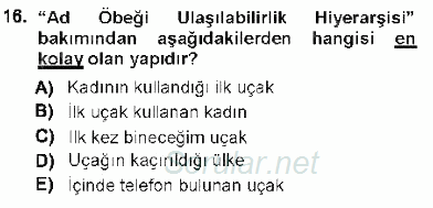 Genel Dilbilim 1 2012 - 2013 Dönem Sonu Sınavı 16.Soru