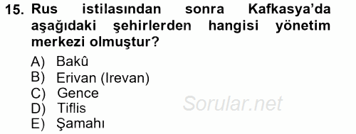 Çağdaş Türk Edebiyatları 1 2012 - 2013 Ara Sınavı 15.Soru