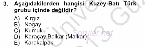 Çağdaş Türk Edebiyatları 1 2012 - 2013 Ara Sınavı 3.Soru