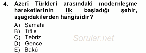 Çağdaş Türk Edebiyatları 1 2012 - 2013 Ara Sınavı 4.Soru