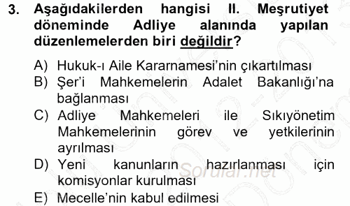 Atatürk İlkeleri Ve İnkılap Tarihi 1 2012 - 2013 Dönem Sonu Sınavı 3.Soru