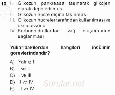 Tıbbi Terminoloji 2014 - 2015 Ara Sınavı 10.Soru